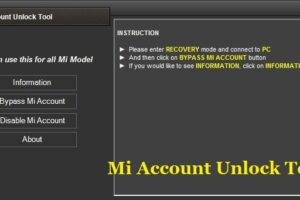 Mi Account Unlock Tool