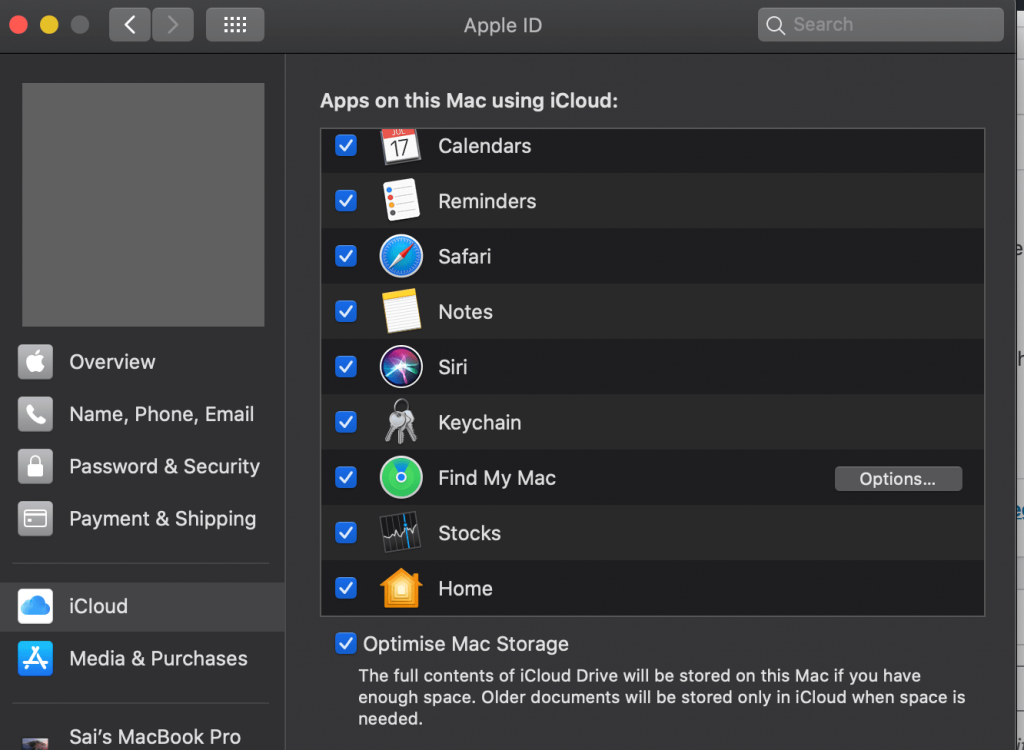 Disselect Find My FMI