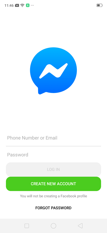 Messenger Login with Phone Number