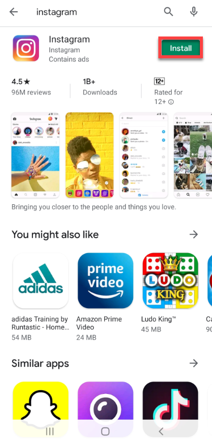 Instagram couldn't refresh feed