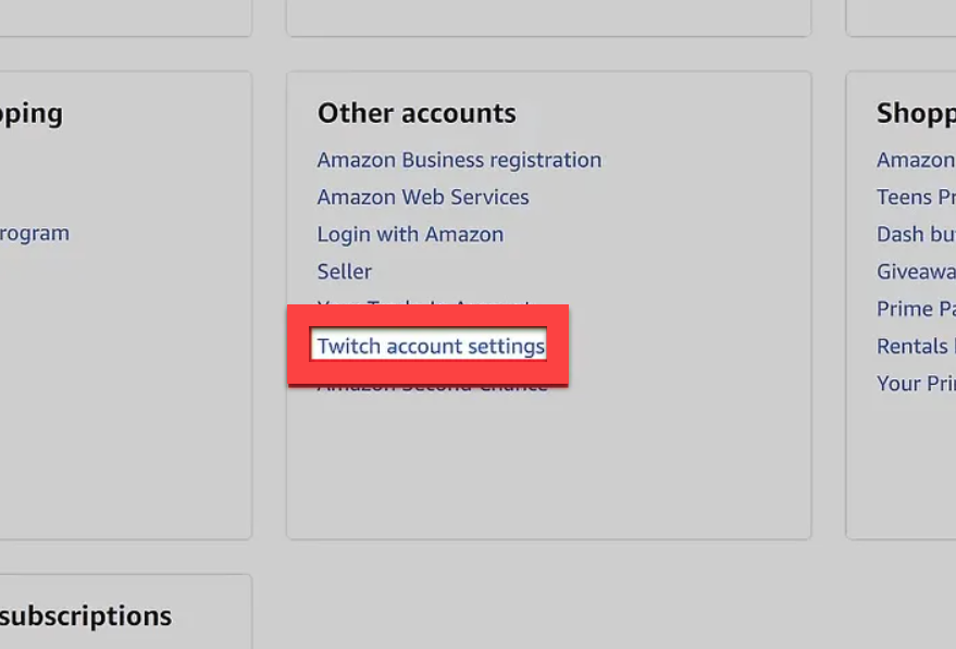 How to unlink Twitch from Amazon Prime