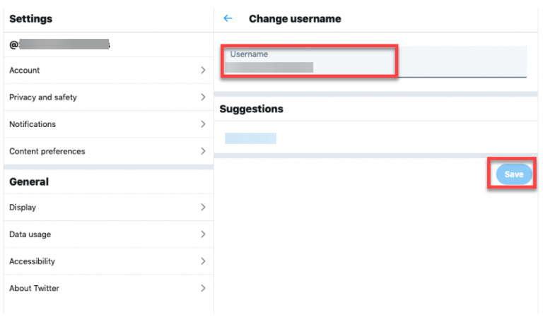 Twitter Input How to Change Twitter Handle?