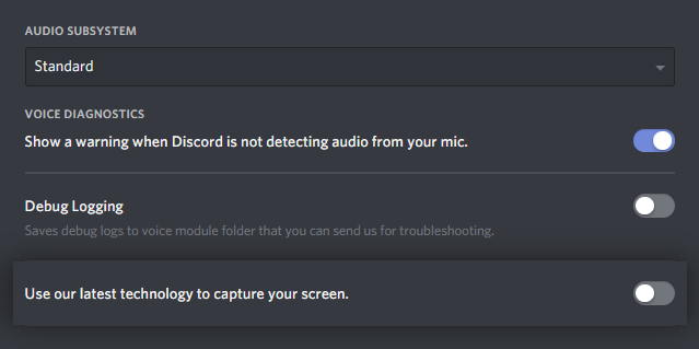 discord screen share not working mac