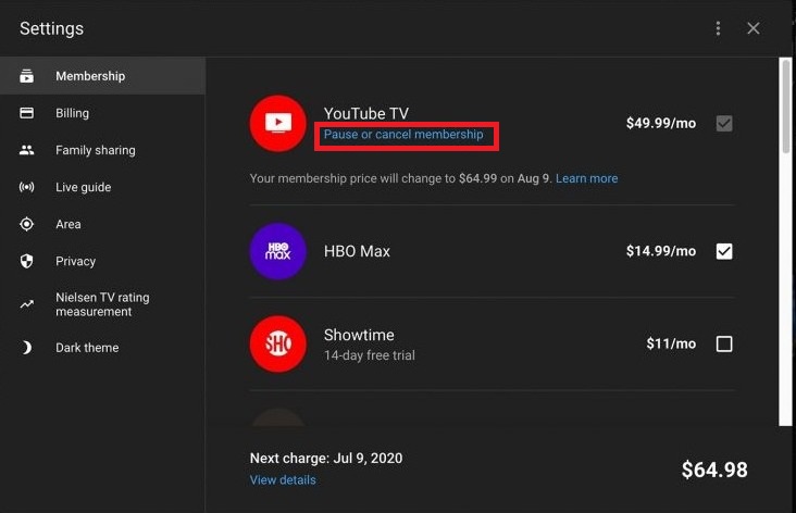 Cancel membership youtube How to