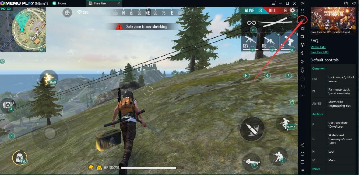 download free fire on PC with Memu Play