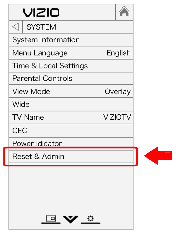 how to reset vizio smartcast tv