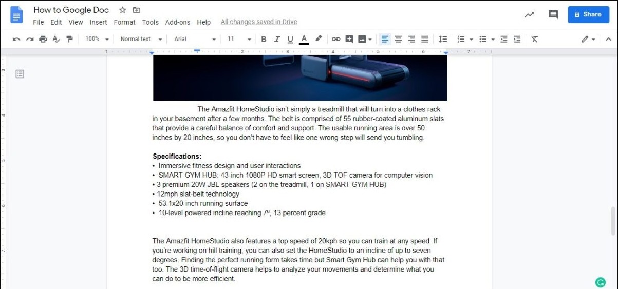 change margins in google docs