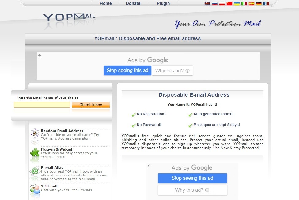 YOPMail Generate a Free Temporary Email Address