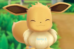 Eeevee saying sorry for No Pokemon Go Promo Codes