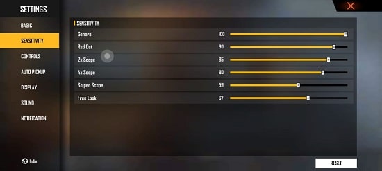 Best Sensitivity Settings for Headshots: Free Fire Max