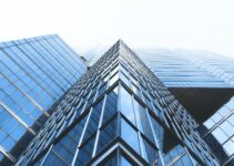 low angle photography curtain wall buildings