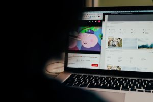 macbook pro turned on displaying facebook page