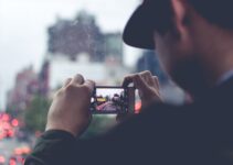 man using the smartphone camera