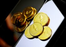 gold and white heart shaped ornament