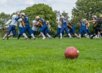men playing football