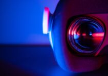 blue and black round container