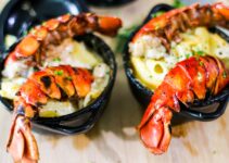 cooked shrimp on black ceramic bowl
