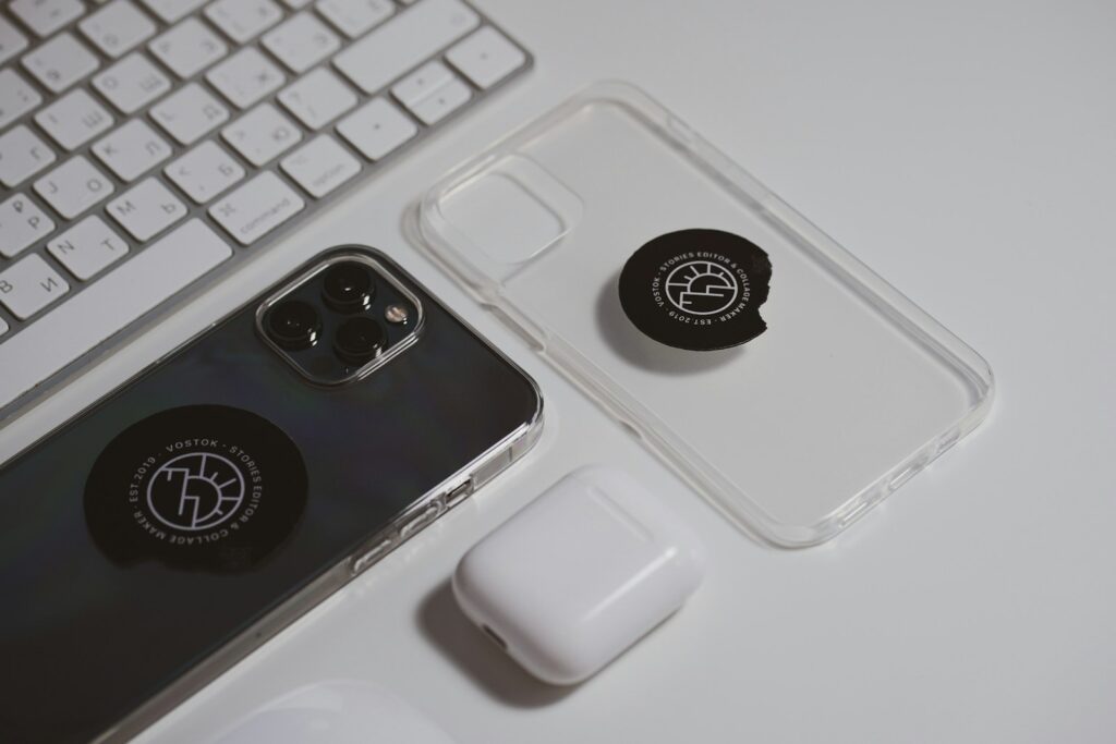 white and black laptop computer