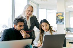 Free A Group of People Having a Meeting in the Office Stock Photo