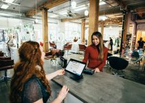 two women near tables